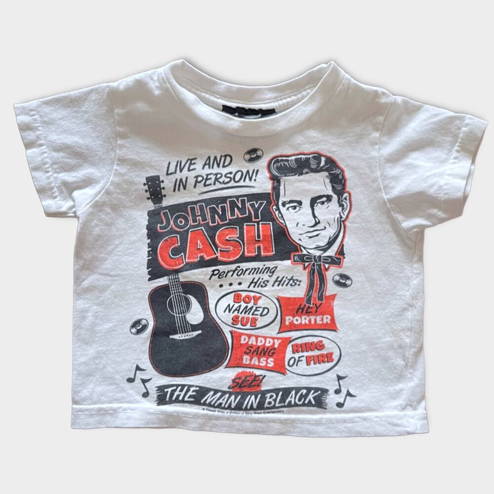 Johnny Cash Baby Toddler 2T Short Sleeve Screenprint Live Boy Named Sue Tee